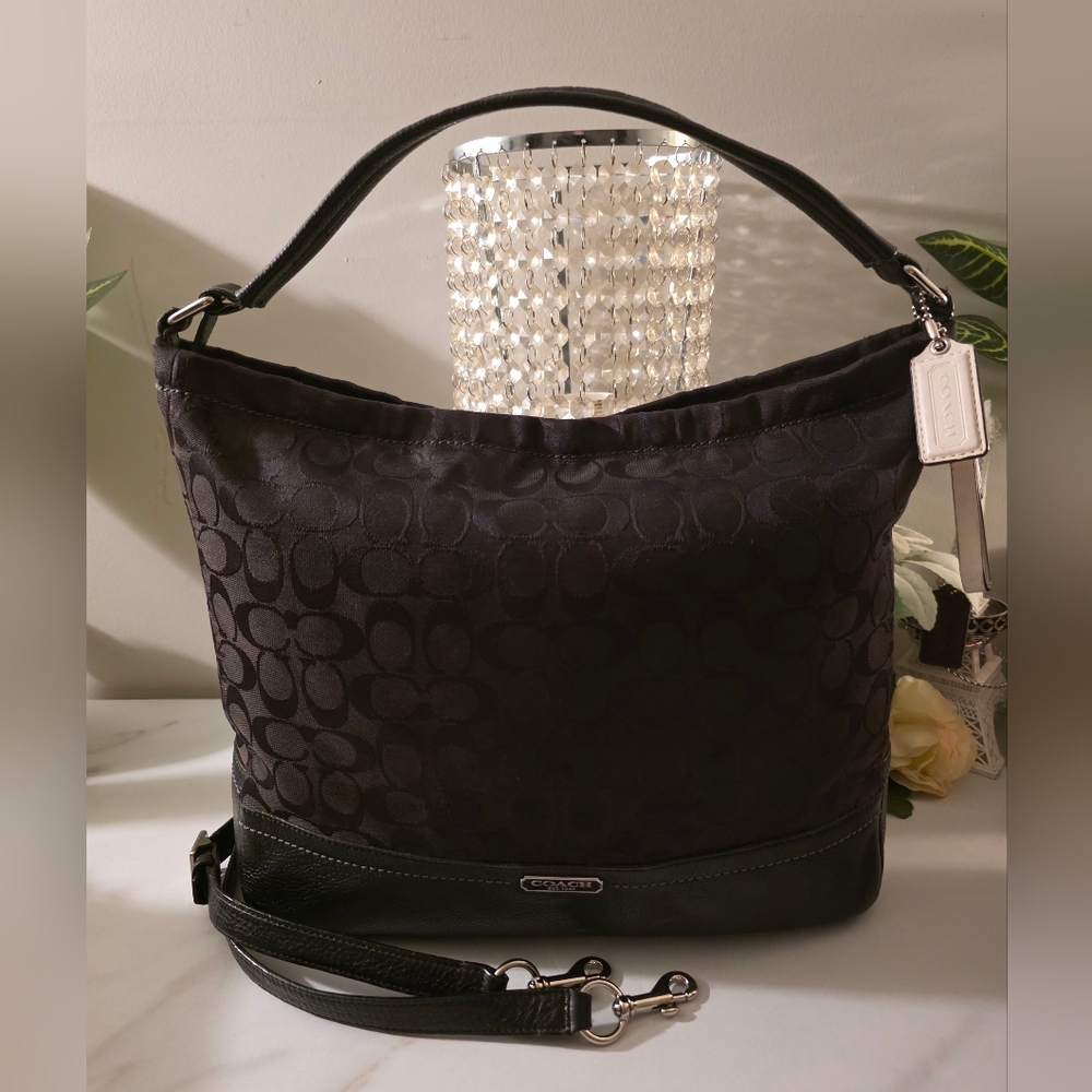 Black Coach Signature Shoulder Bag